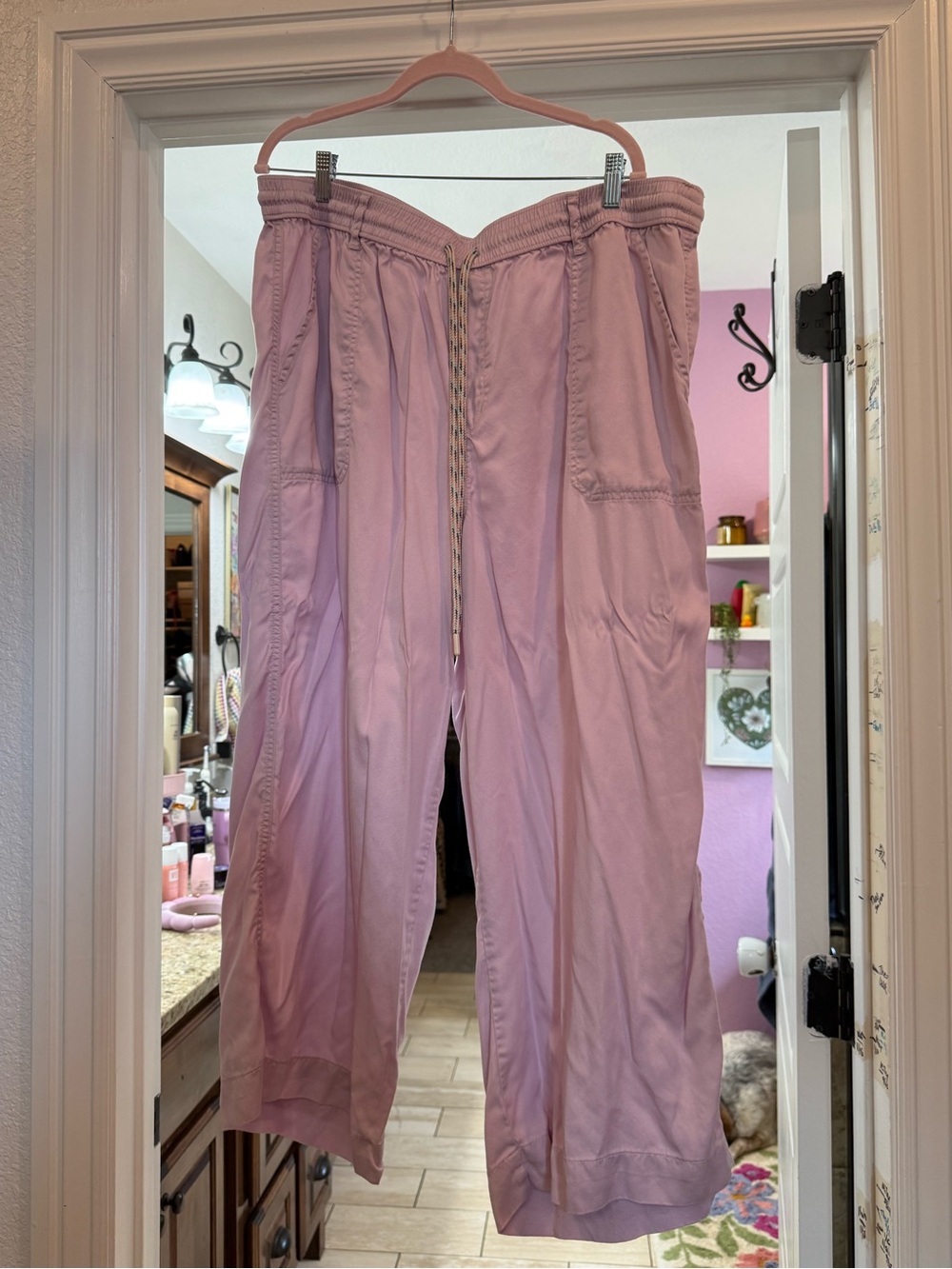 Light Pink Women’s Casual Drawstring Pants